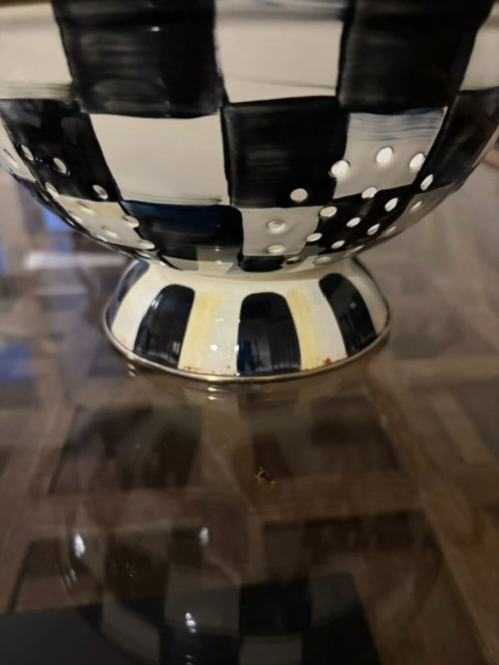 MacKenzie-Childs Courtly Check Large Colander